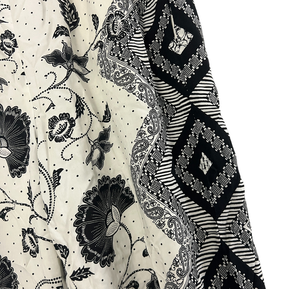 Anthropologie Black and White Wide Leg Pants - Picture 3 of 10